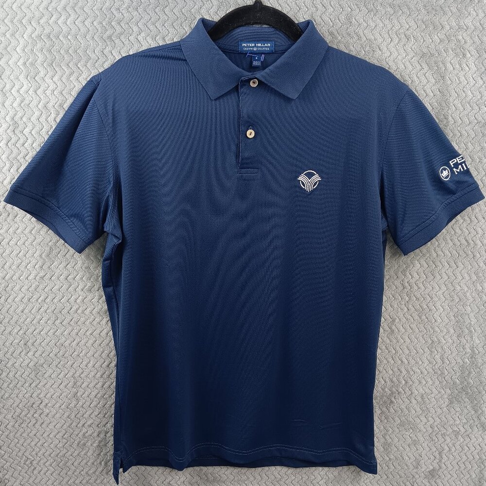 Peter Millar Navy Blue Performance Polo